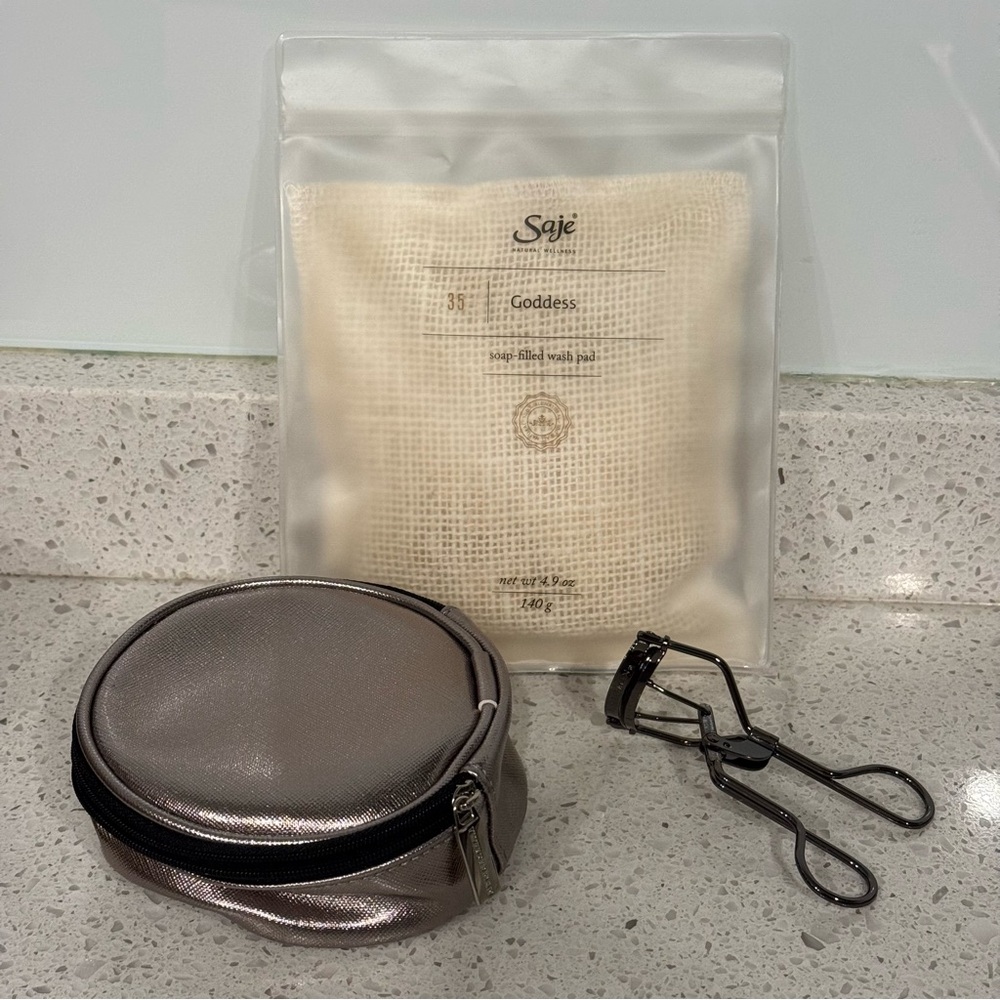 Saje Goddess Soap with Tweezerman Eyelash Curler